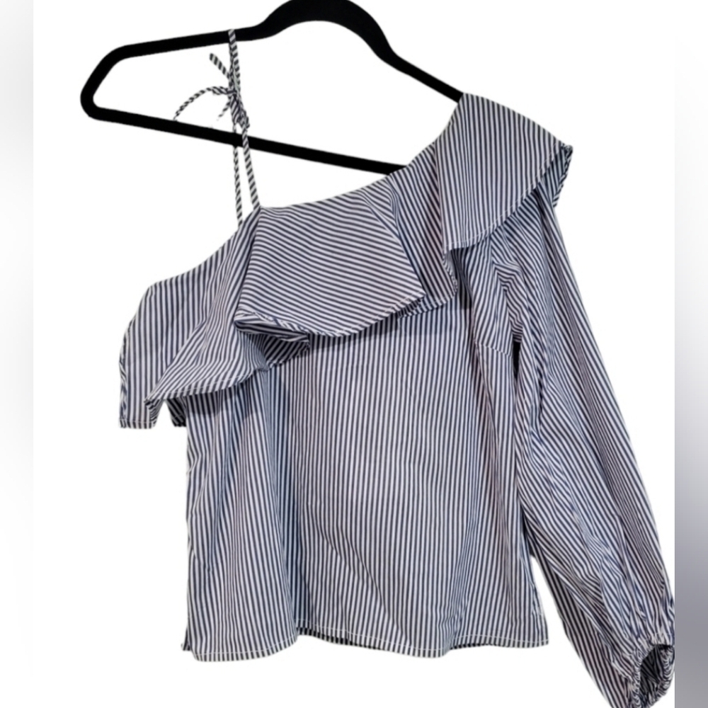 Highline Collective One Sleeve Ruffle Top - Picture 14 of 14
